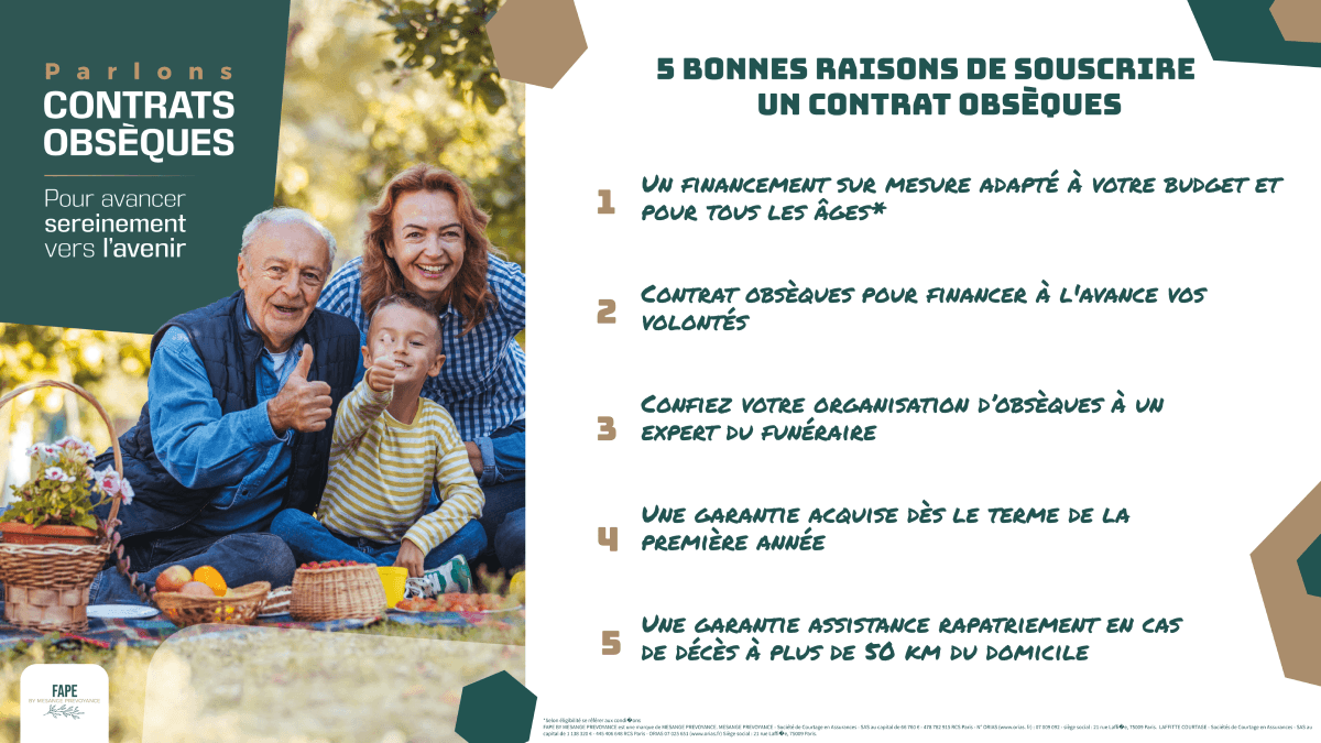5 bonnes raison de souscrire à un contrat obsèque