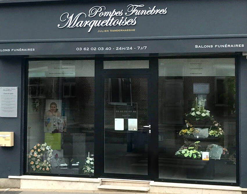 Façade pompes funèbres